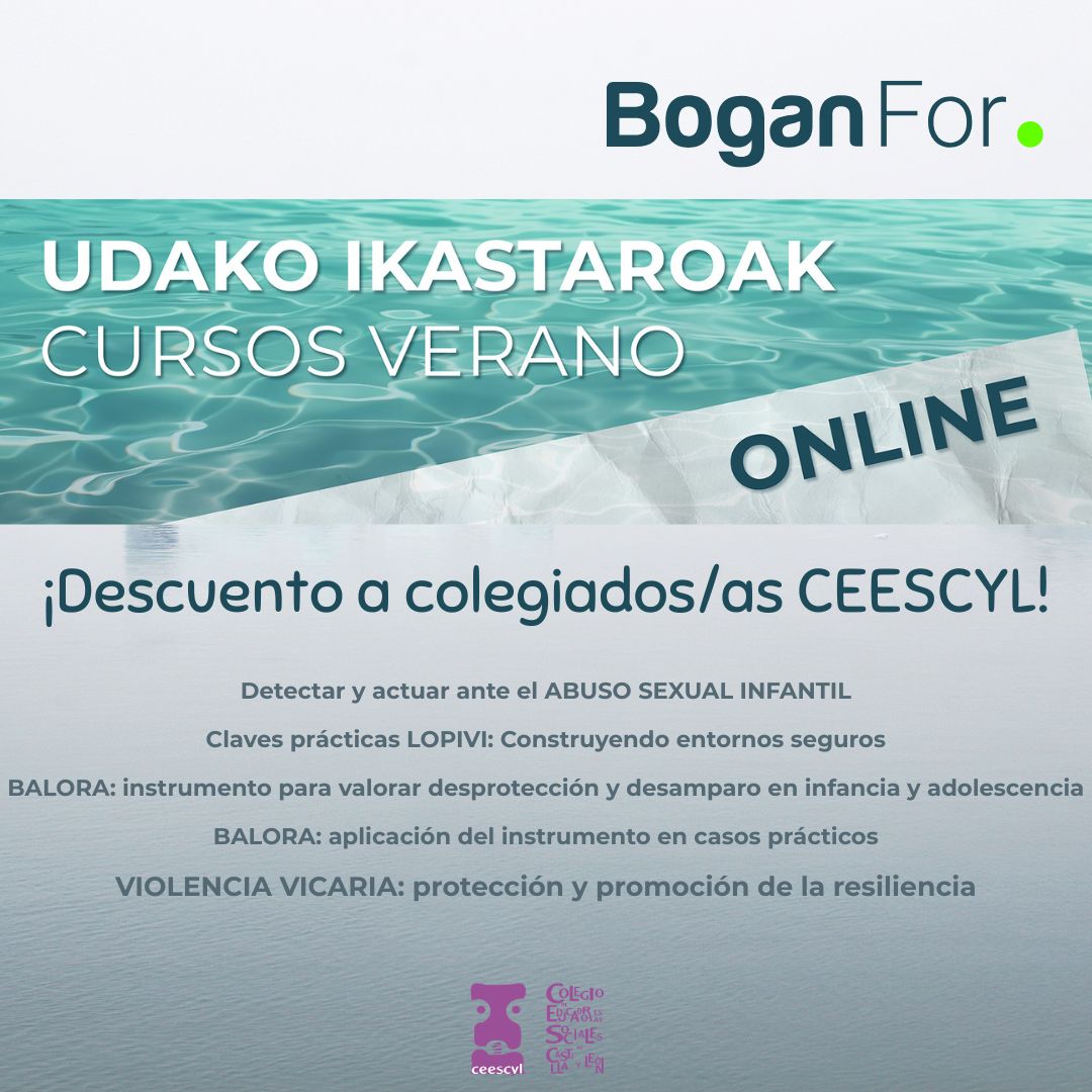 CURSOS DE VERANO DE BOGANFOR - DESCUENTO PARA COLEGIADOS/AS DEL CEESCYL