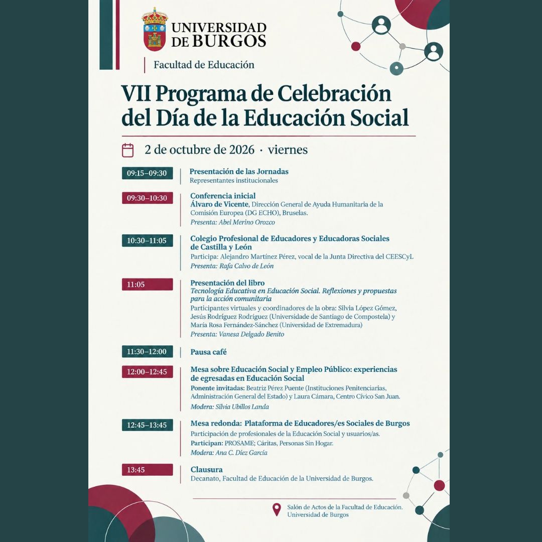 VII JORNADAS UBU CELEBRACIÓN DÍAS INTERNACIONAL DE LA EDUCACIÓN SOCIAL. 2 OCTUBRE 2026
