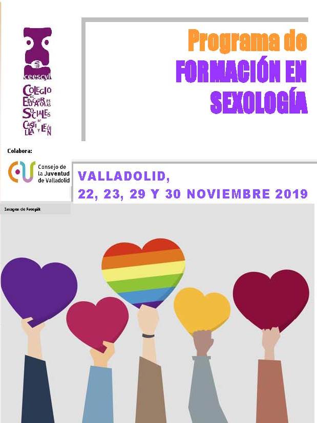 PROGRAMA DE FORMACIÓN EN SEXOLOGÍA. VALLADOLID, 22, 23, 29 Y 30 NOVIEMBRE 2019
