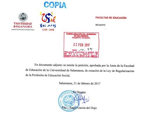 LA FACULTAD DE EDUCACIÓN DE SALAMANCA TAMBIÉN APUESTA "POR UNA LEY DE EDUCACIÓN SOCIAL"
