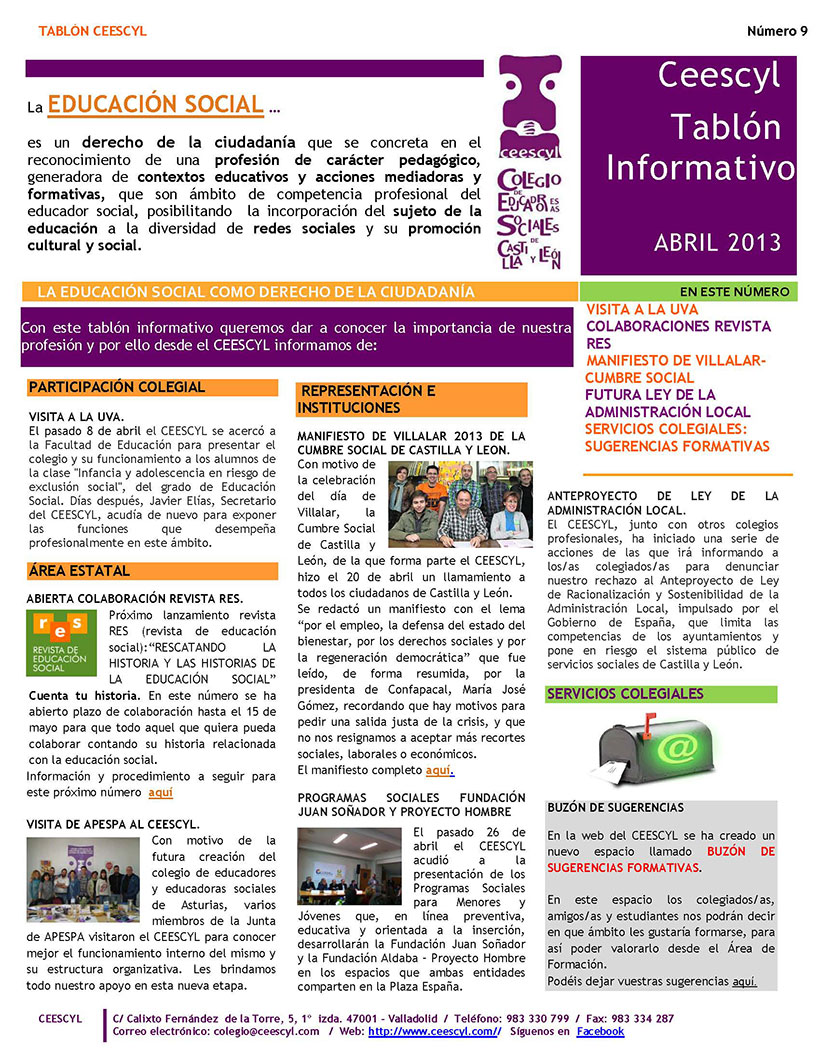 Tablon CEESCYL 9 abril 2013