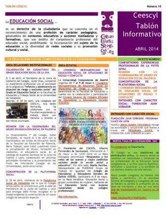 Tablon CEESCYL ABRIL 2014