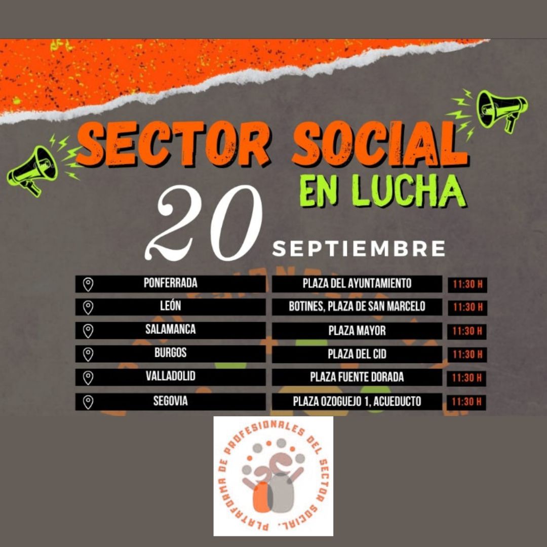 CONCENTRACIÓN 20 SEPTIEMBRE PLATAFORMA DE PROFESIONALES DEL SECTOR SOCIAL