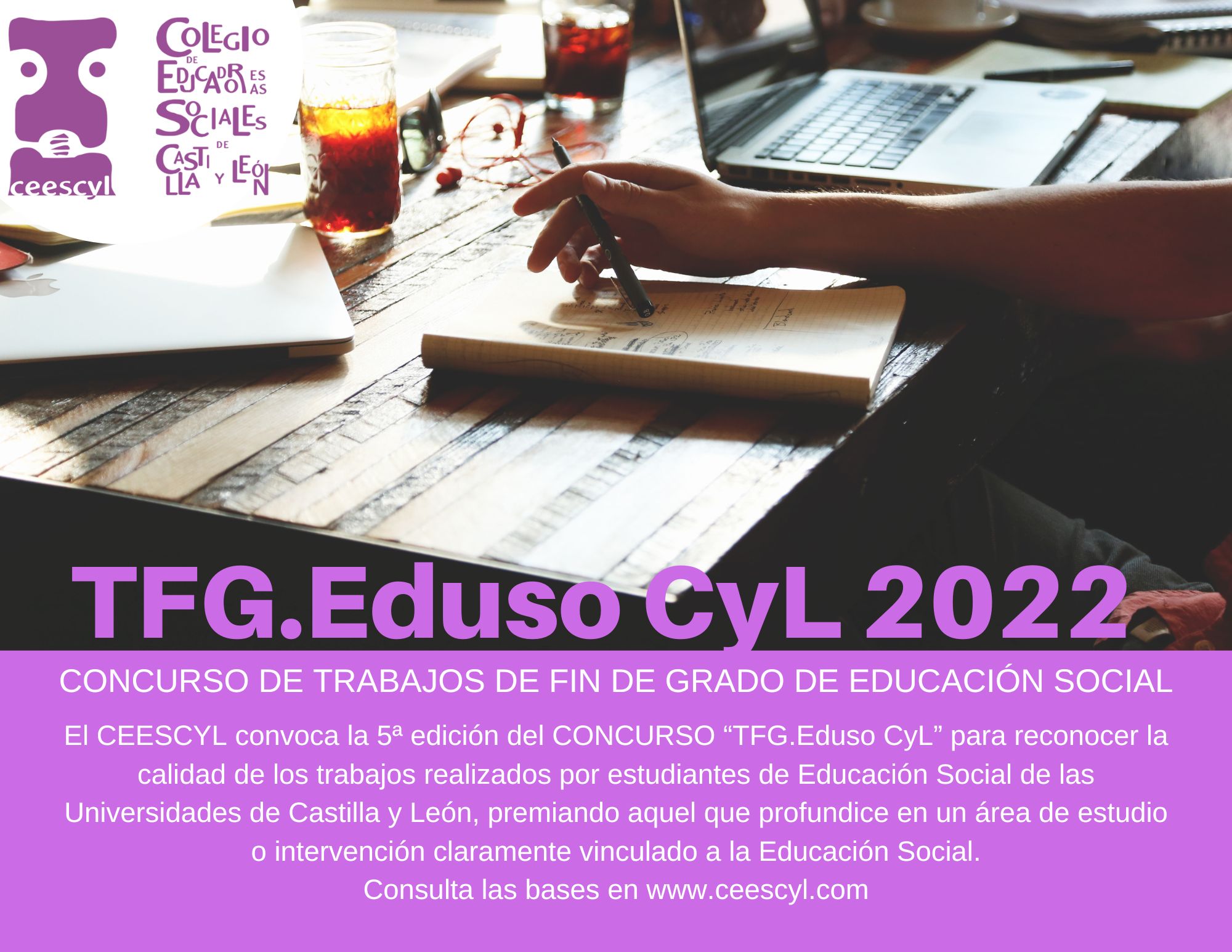 5º CONCURSO TRABAJOS FIN DE GRADO CEESCYL - "TFG. EDUSO CYL 2022"  -  PLAZO DE PRESENTACIÓN DEL 2 AL 30 DE NOVIEMBRE DE 2022